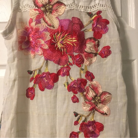 Aratta Silent Journey White Plaid Button Up Tunic - Picture 11 of 15